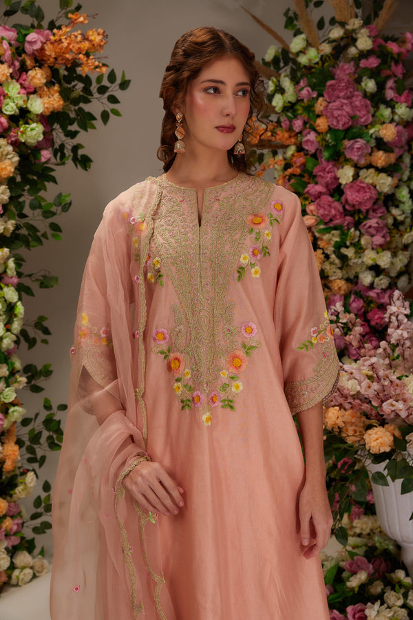 Peach Kurta Set