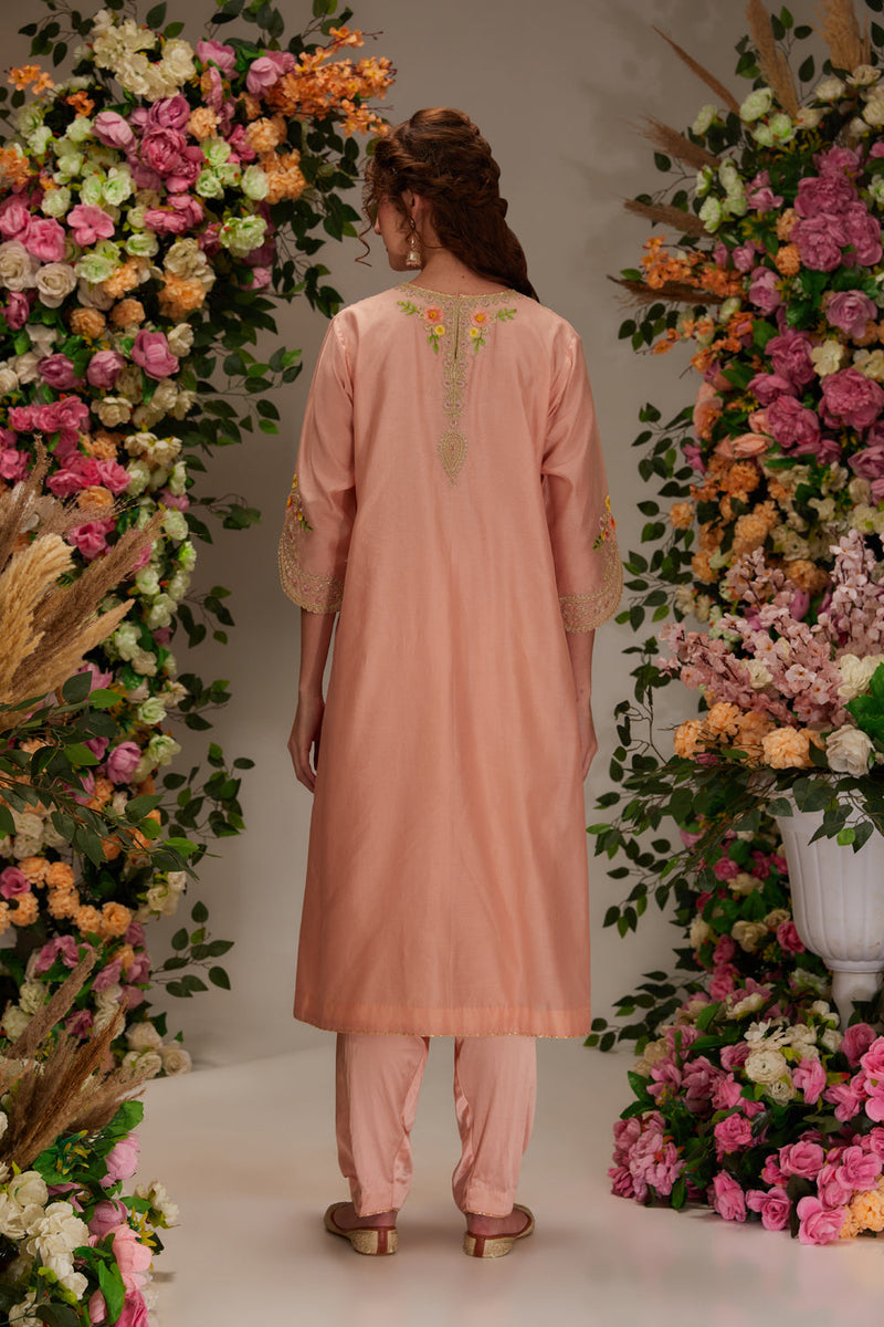 Peach Kurta Set