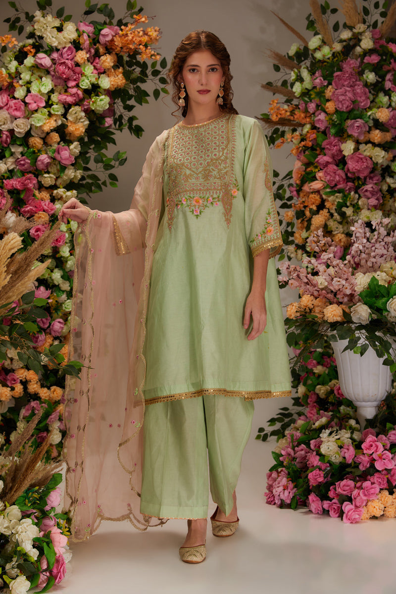 Green Kurta Set