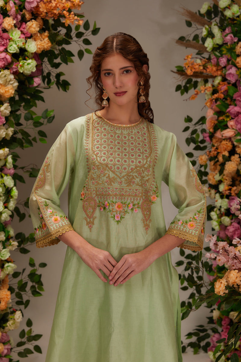 Green Kurta Set