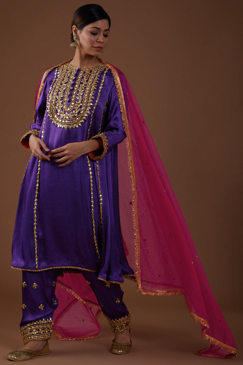 Royal Amethyst Kurta-Salwar & Dupatta