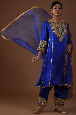 Serene Sapphire Kurta-Salwar & Dupatta