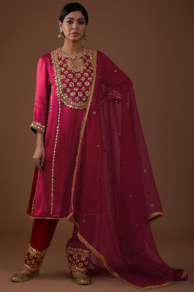 Regal Red Kurta-Salwar & Dupatta