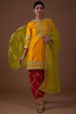 Amber Glow Kurta-Salwar & Dupatta