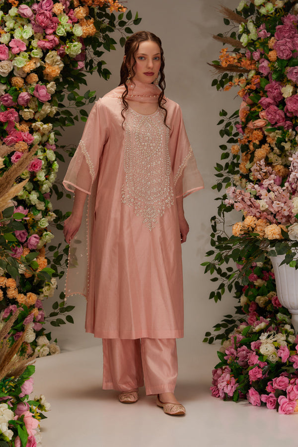 Peach Kurta Set