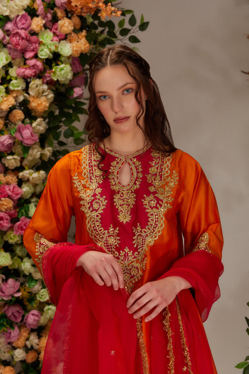 Orange Kurta Set