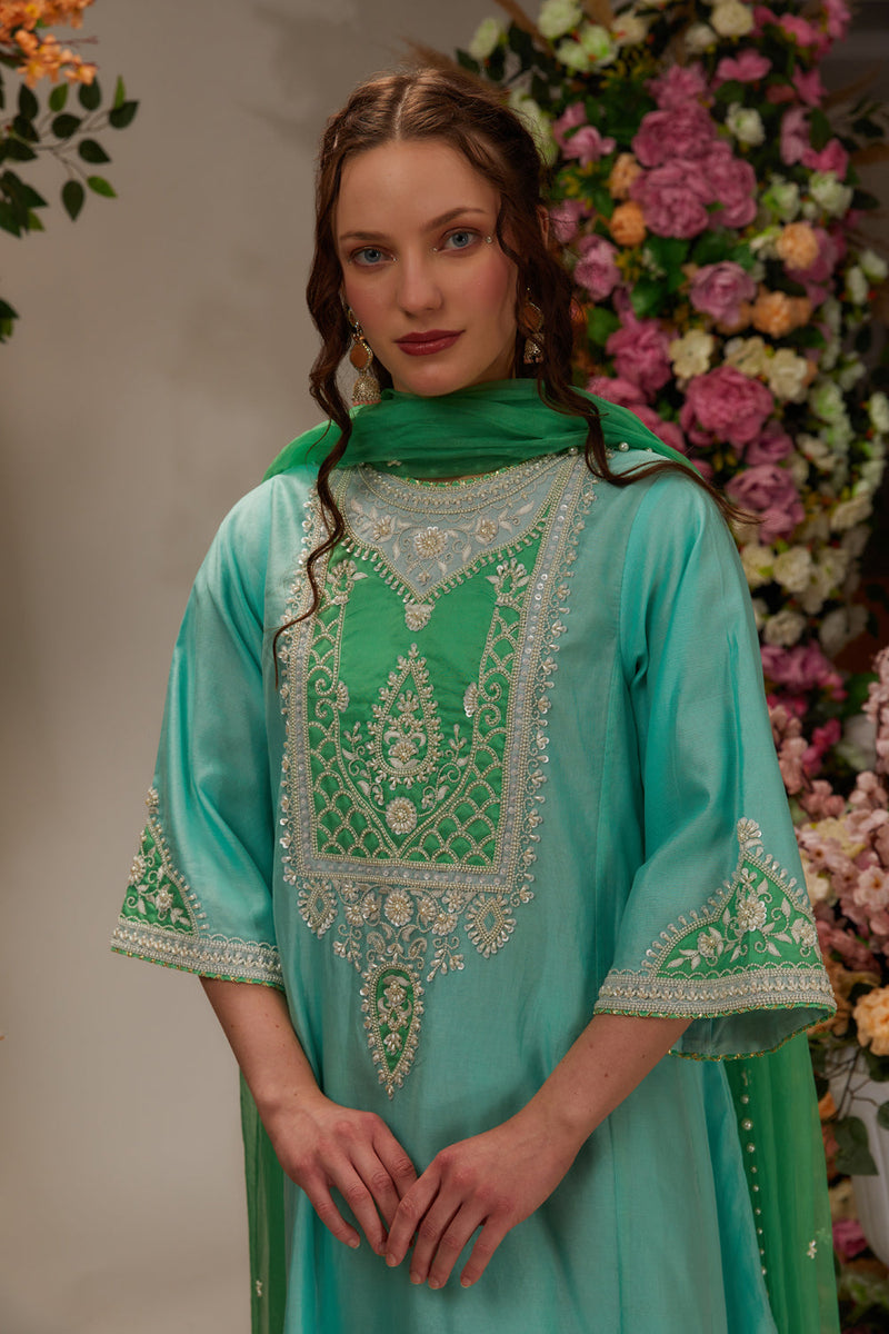 Aqua  Kurta Set