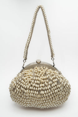 Pearl Treasure Clutch Silver