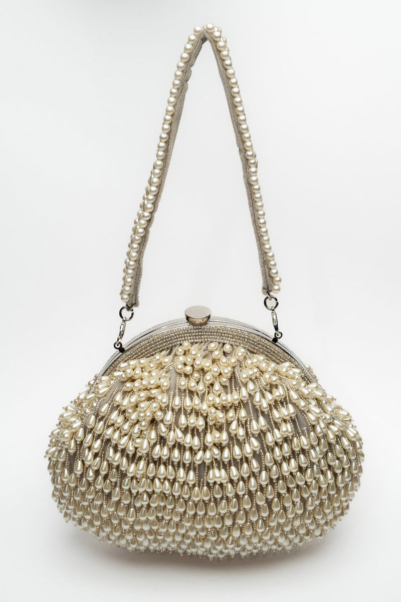 Pearl Treasure Clutch Silver