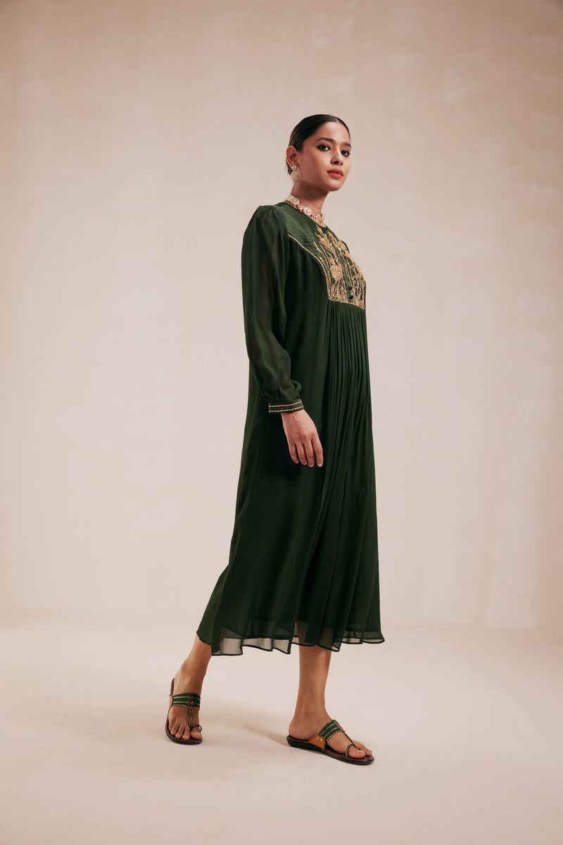 Green Georgette Dress(1)