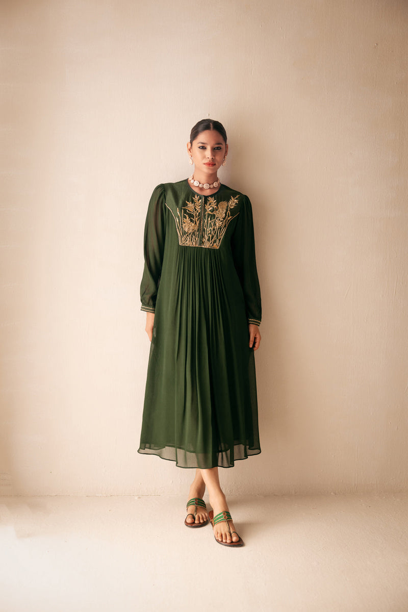 Green Georgette Dress(1)