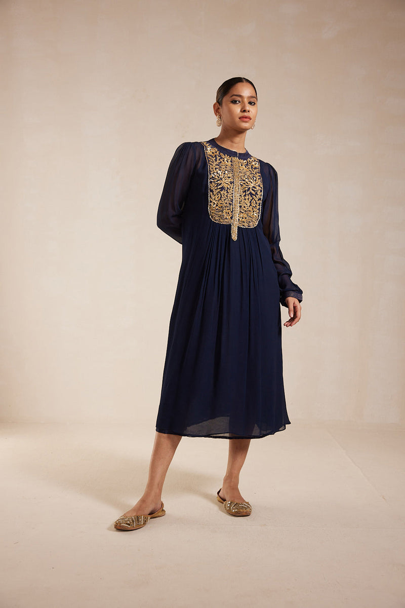 Blue Georgette Dress(2)