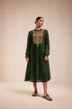 Green Georgette Dress(2)