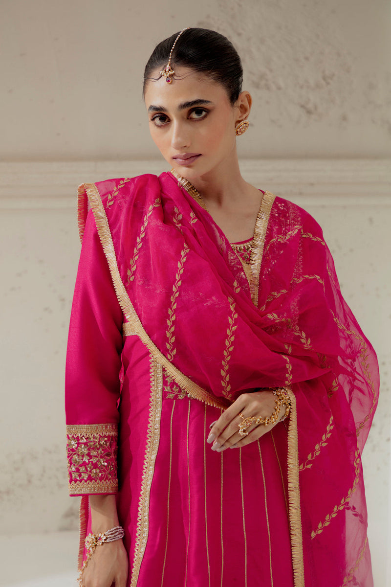 Red Silk Kalidar Suit