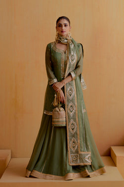 Olive Green Lehenga