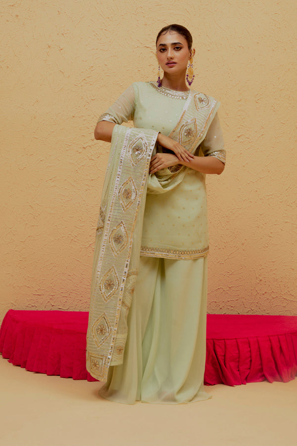 Mint Green Sharara