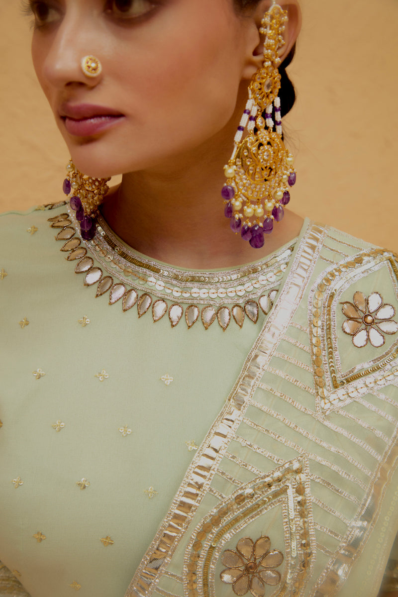 Mint Green Sharara