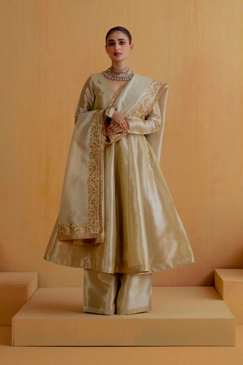 Champange/ Silver Anarkali, Suit