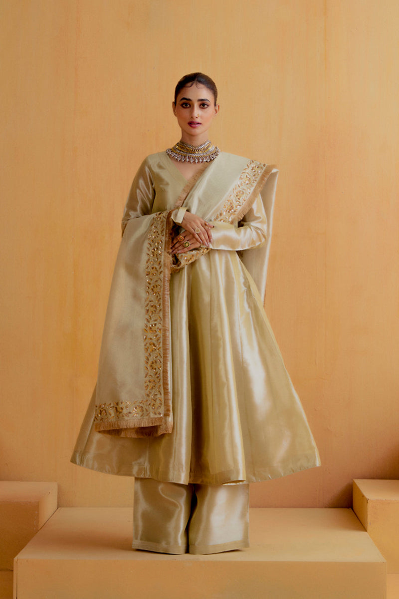 Champange/ Silver Anarkali, Suit