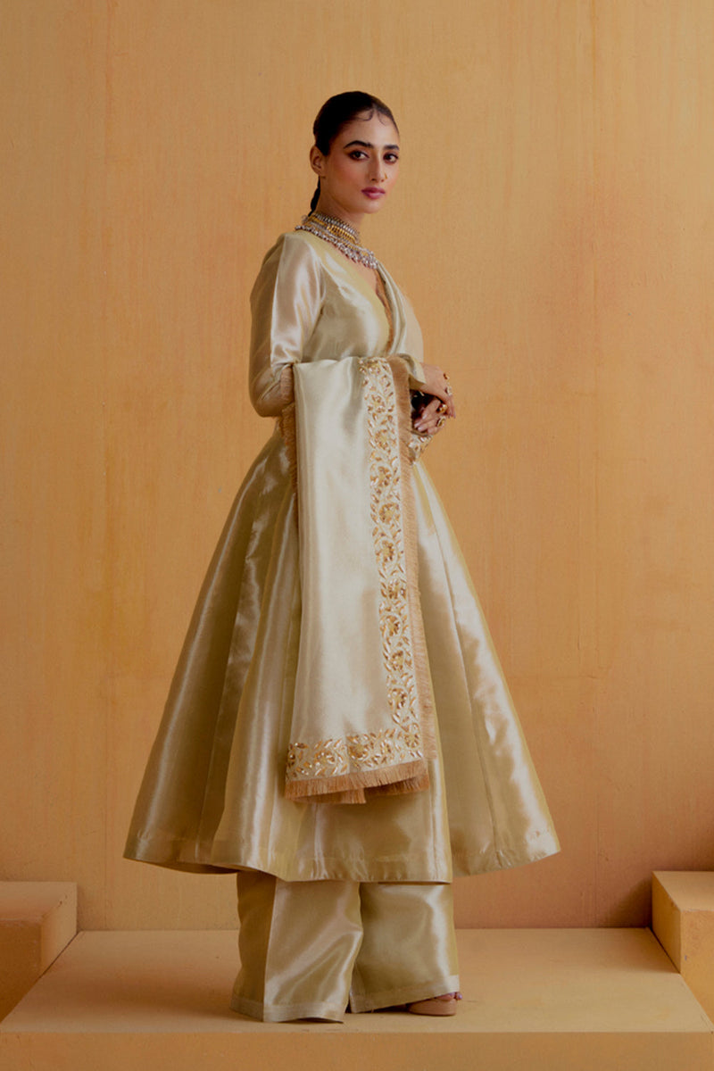 Champange/ Silver Anarkali, Suit