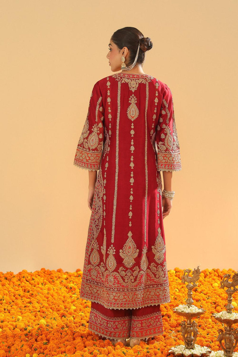 A-Line Kurta With Palazzo And Dupatta