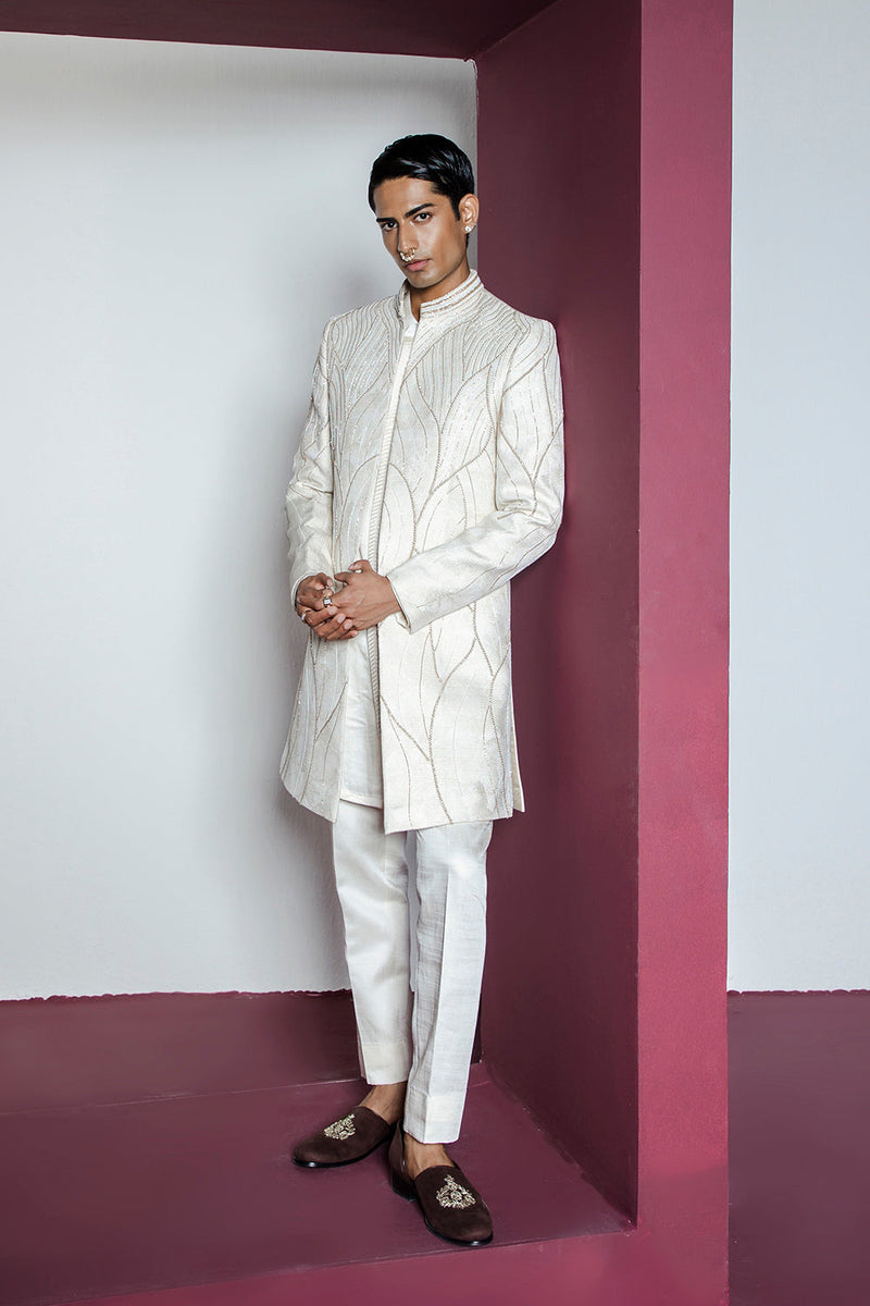 Khwaab Open Sherwani Set