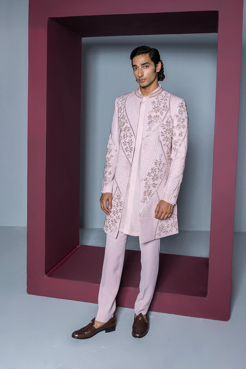 Mehroom Sherwani Set