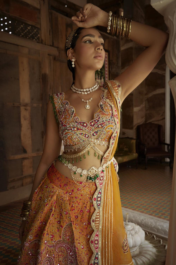 Jamawar Lehenga Set