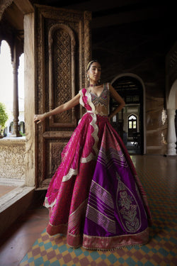 Boota Floral Print Lehenga Set