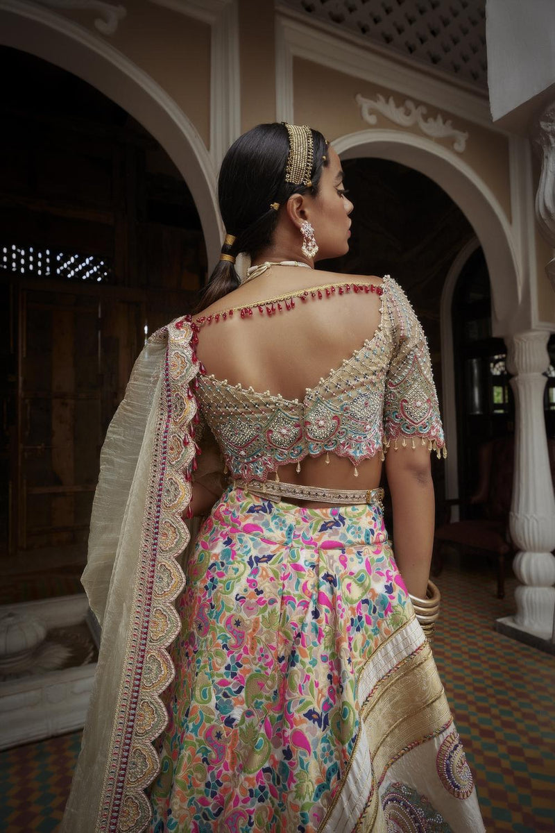 Floral Print Lehenga Set