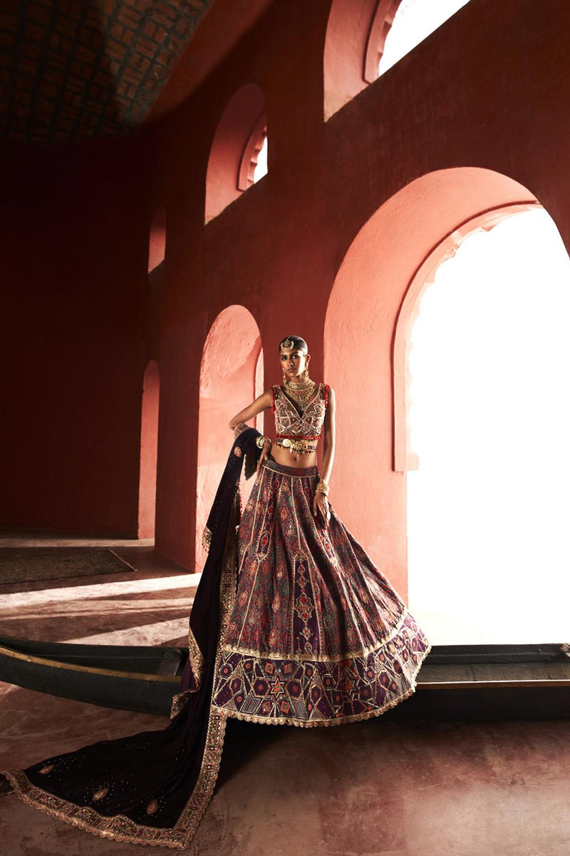 Jamawar Lehenga Set