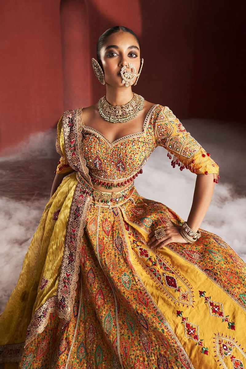 Jamawar Lehenga Set