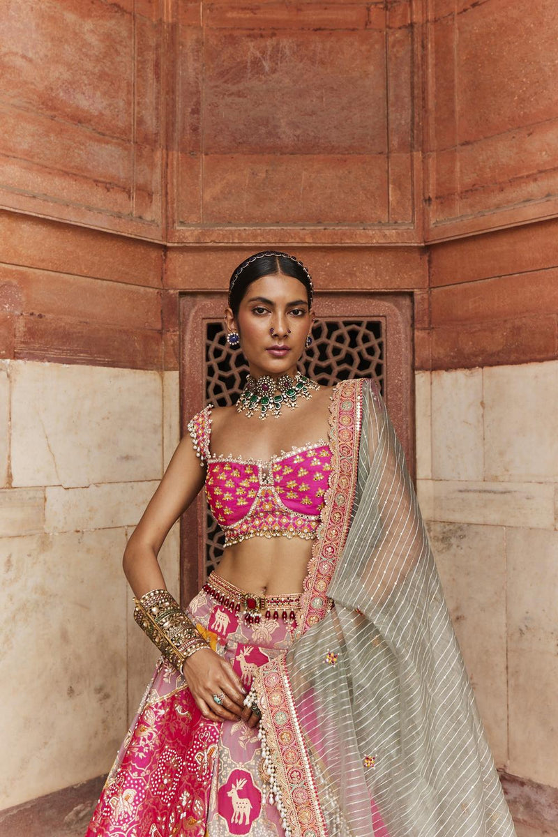 Banarsi Chanderi Lehenga