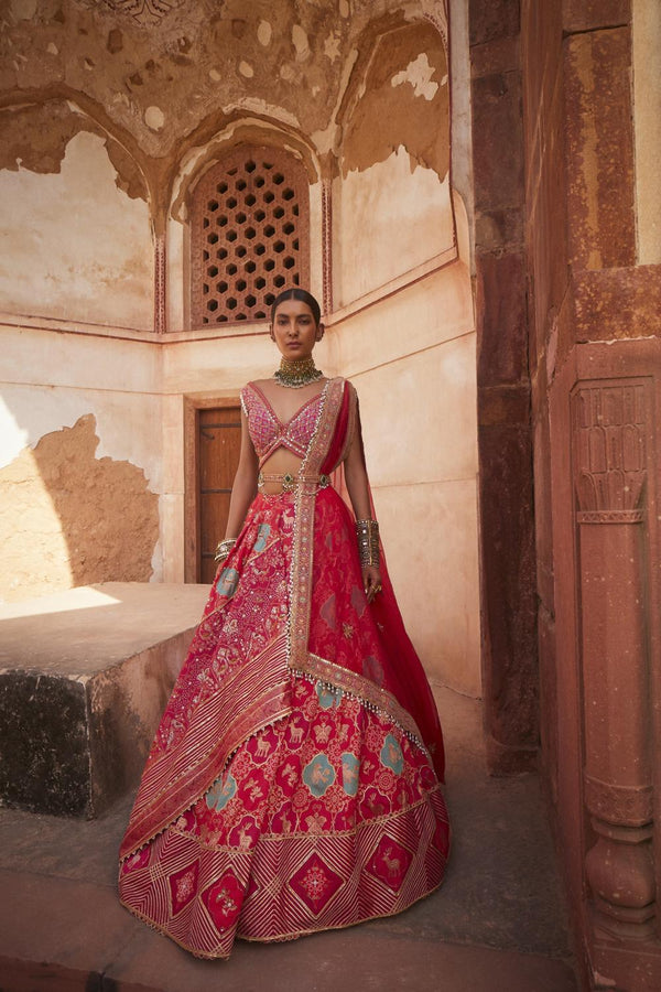 Banarsi Chanderi Lehenga