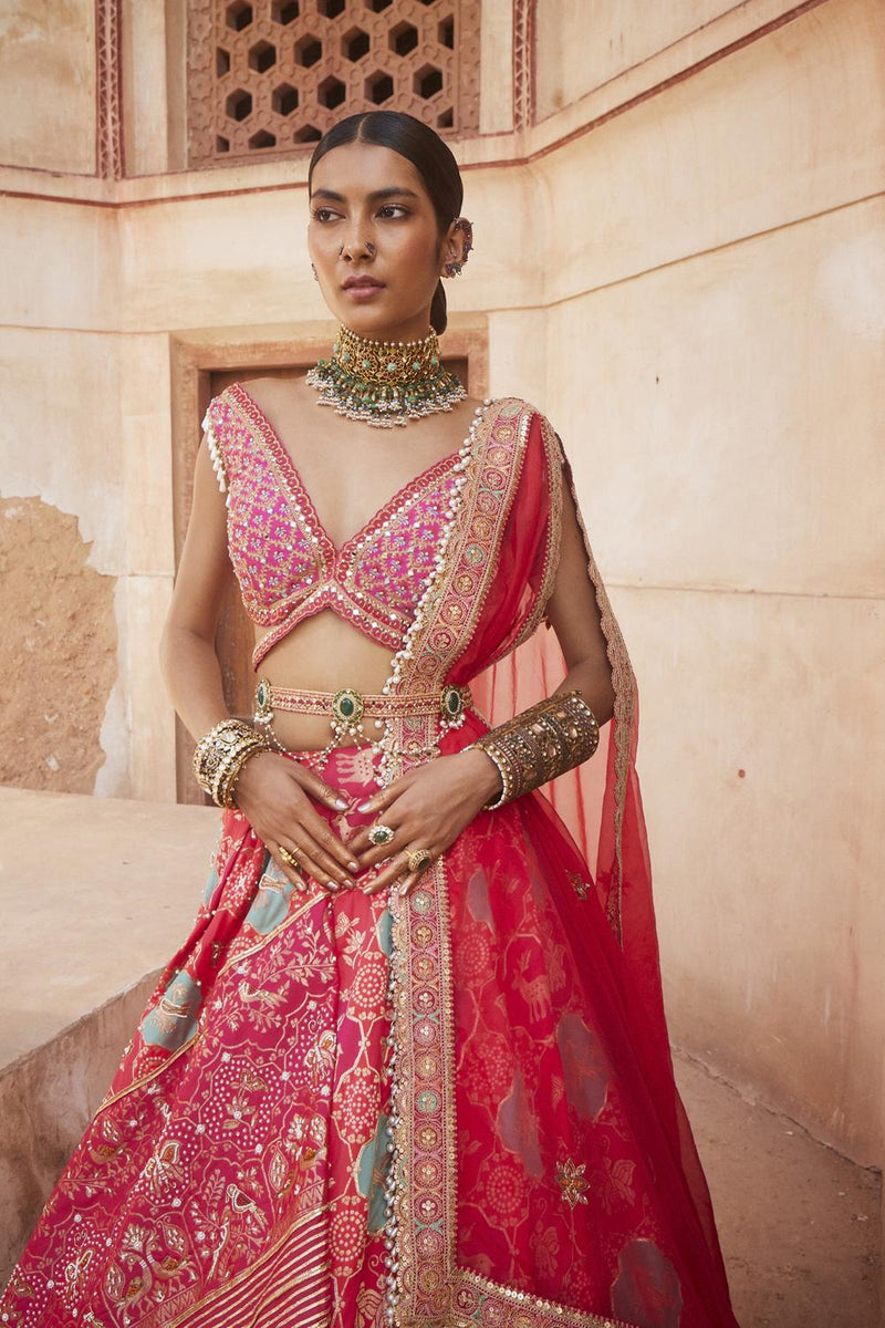 Banarsi Chanderi Lehenga