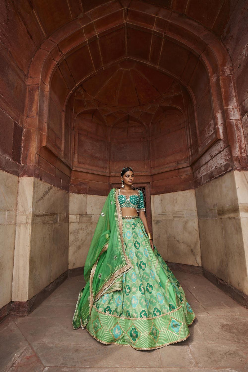 Banarsi Chanderi Lehenga