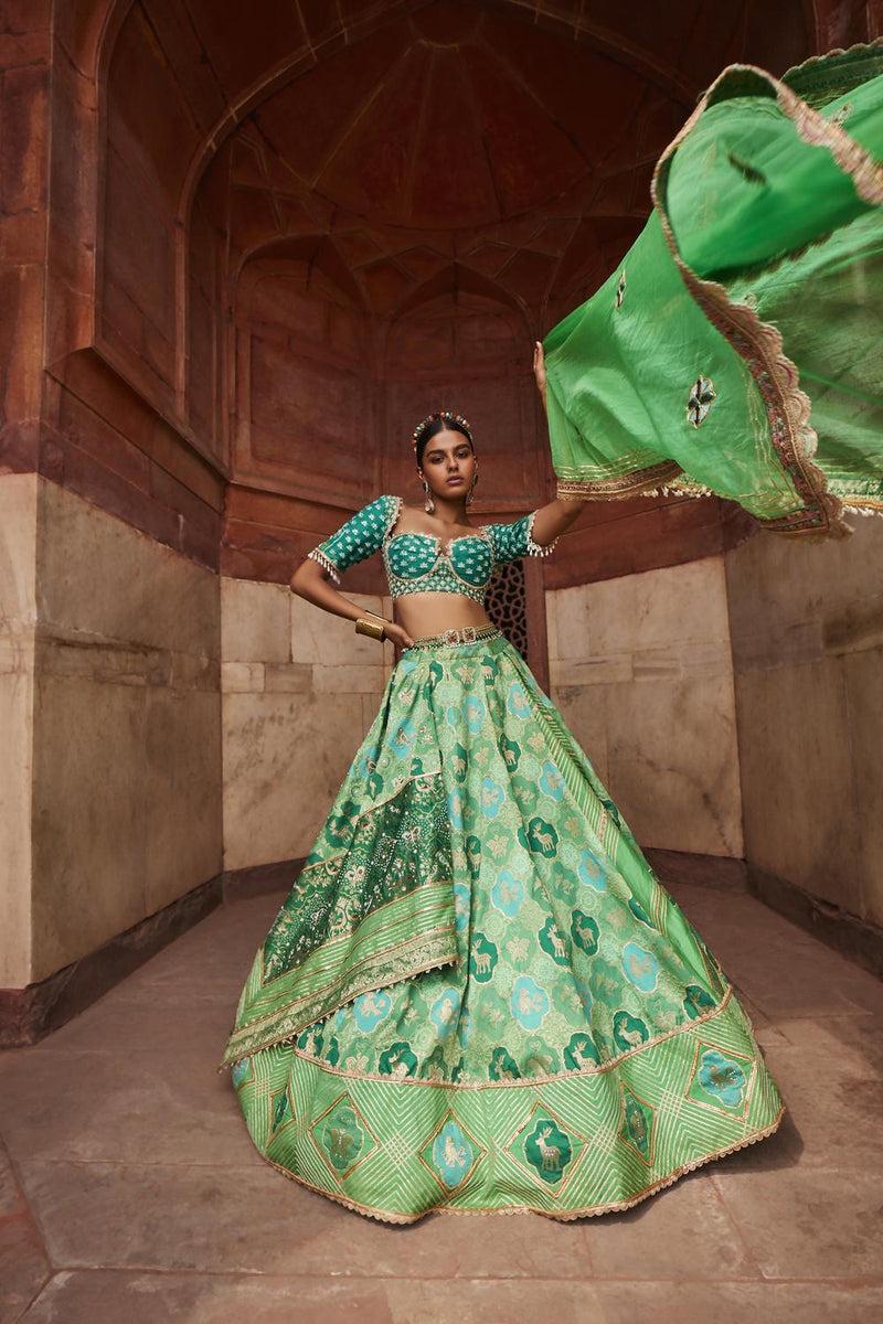 Banarsi Chanderi Lehenga