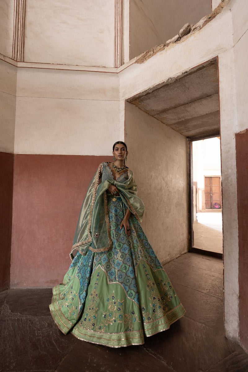 Banarsi Chanderi Lehenga