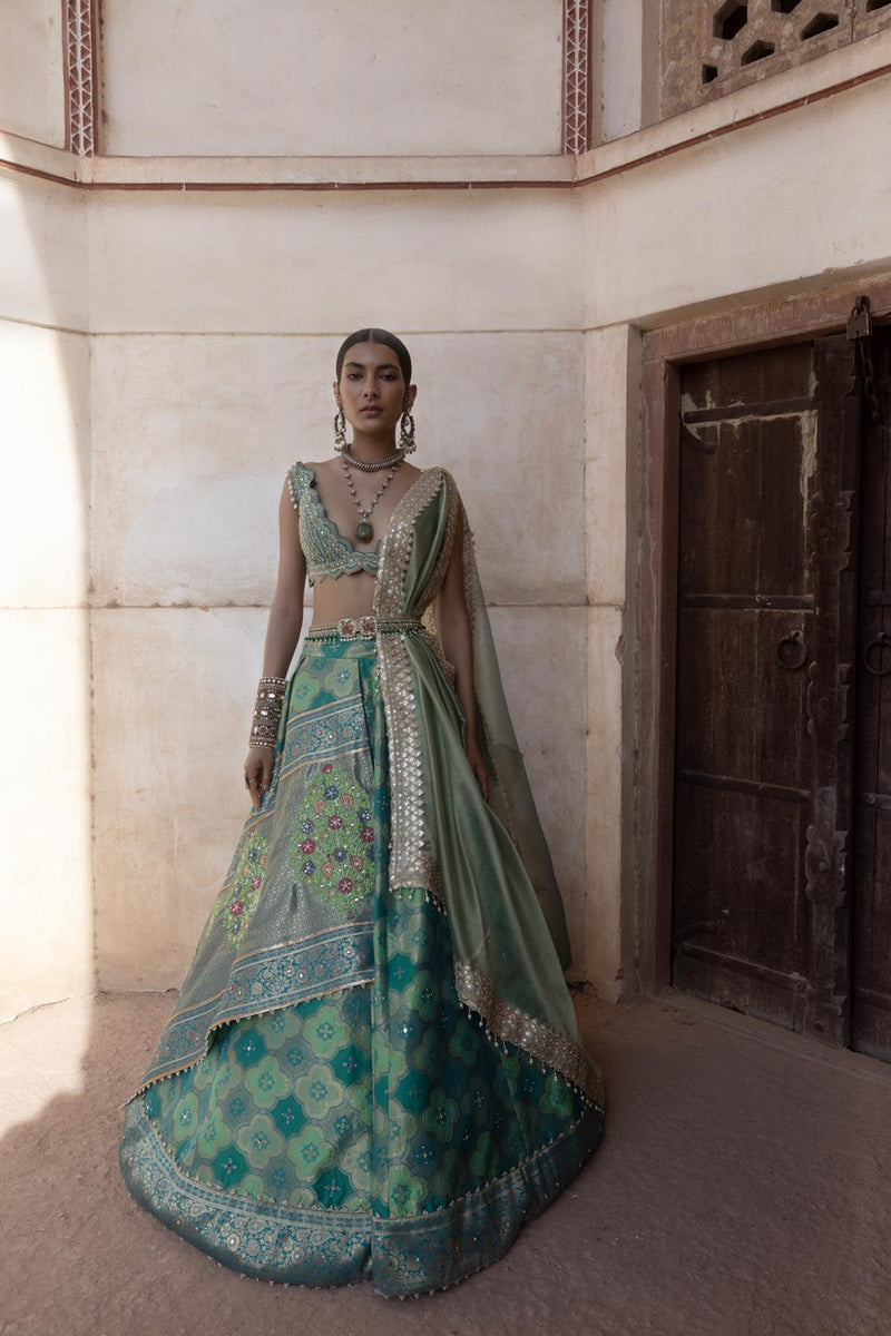 Banarsi Chanderi Lehenga