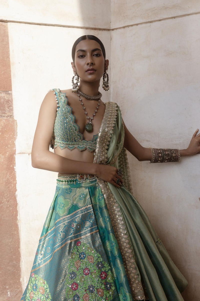 Banarsi Chanderi Lehenga