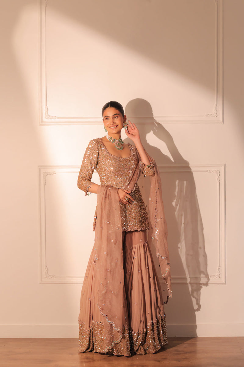 Salma Sitara Kurta And Garara With Dupatta