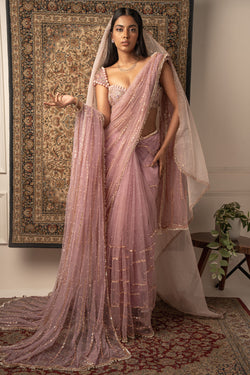 Lilac  Saree