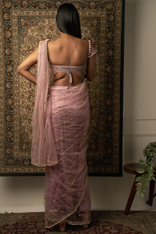 Lilac  Saree