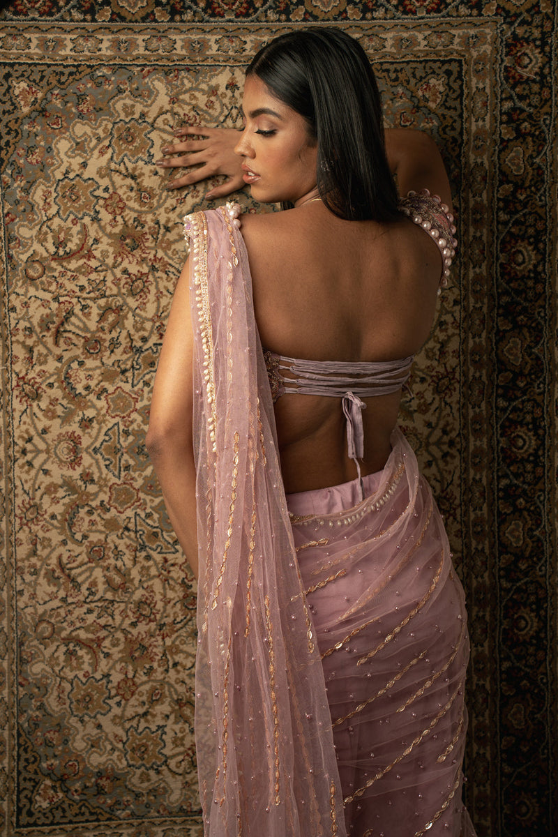 Lilac  Saree