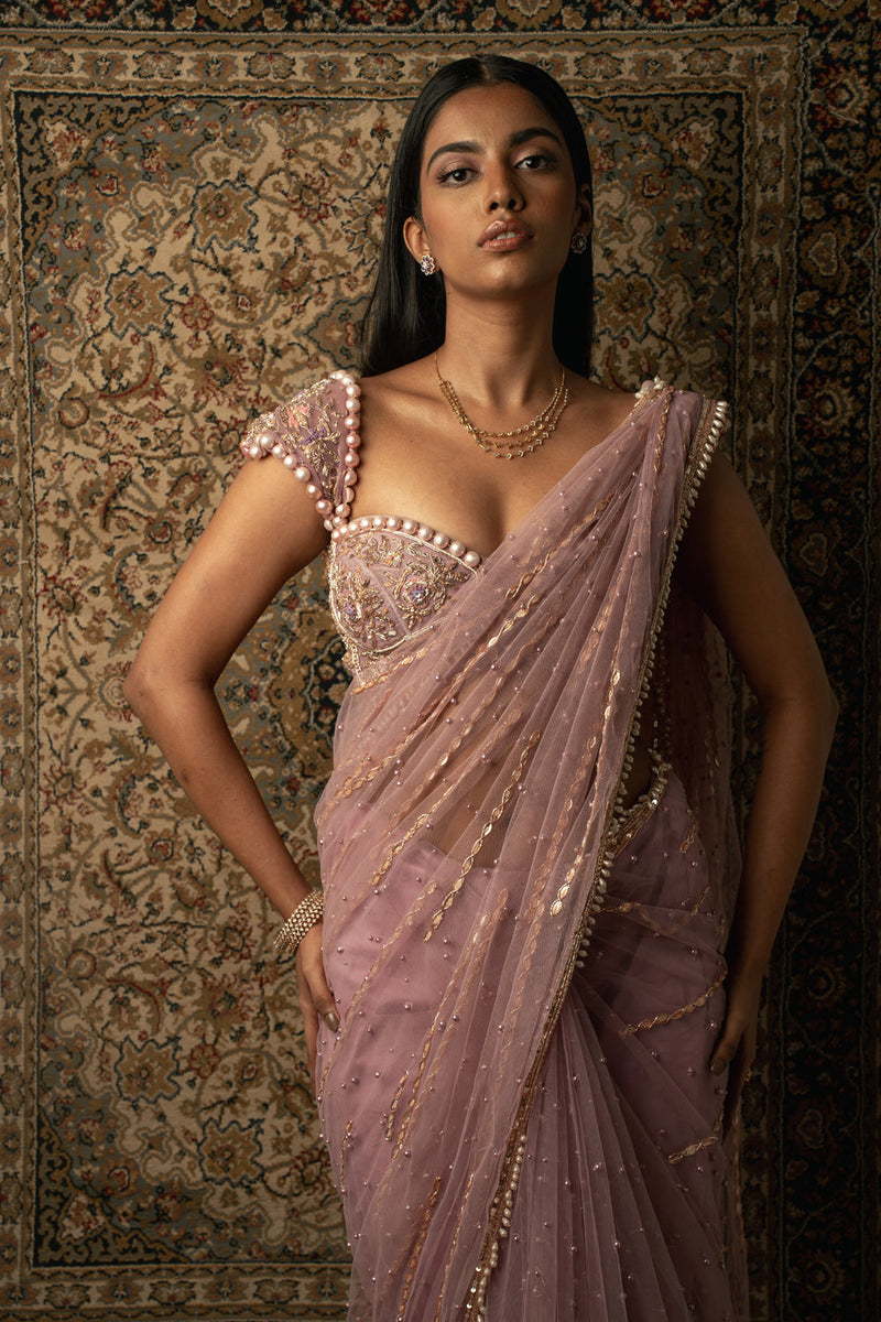 Lilac  Saree