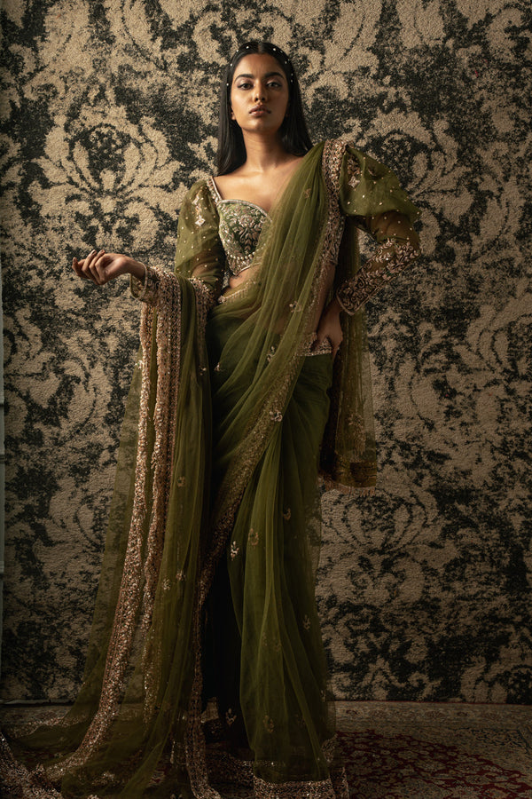 Olive Saree