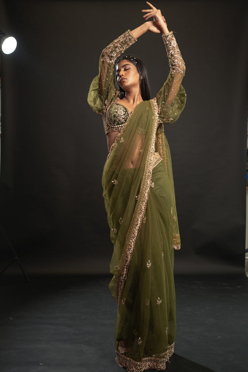 Olive Saree