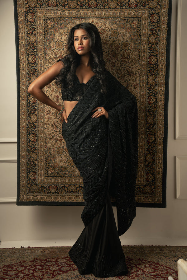 Black Iconic Saree