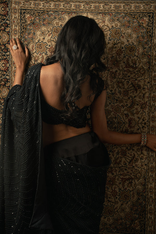 Black Iconic Saree