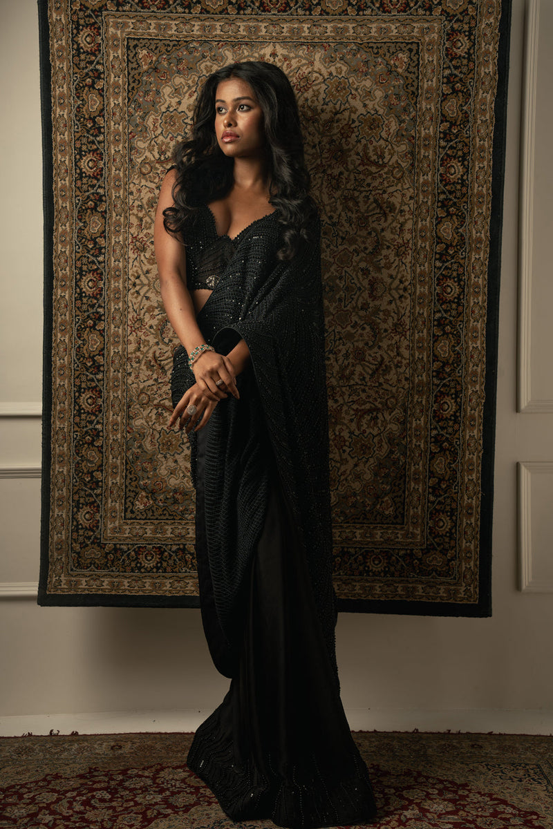 Black Iconic Saree